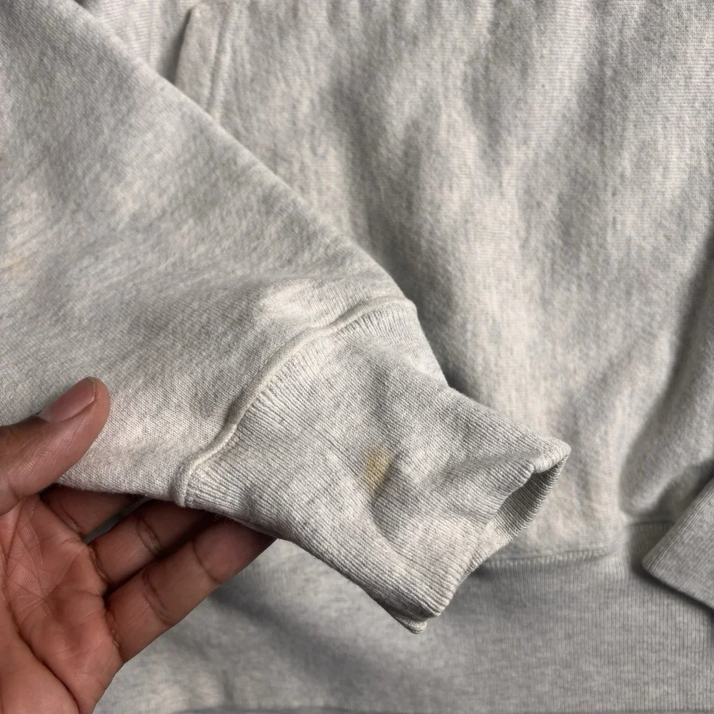 Champion Reverse Weave Pullover Long Sleeve‎ Fleece Hoodie Stains Men's Small *